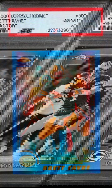 2000 Topps Chrome Refractor Brett Favre #30 PSA 8