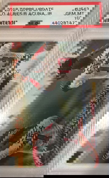 2018 Topps Update #US43 Ozzie Albies/Ronald Acuna PSA 10