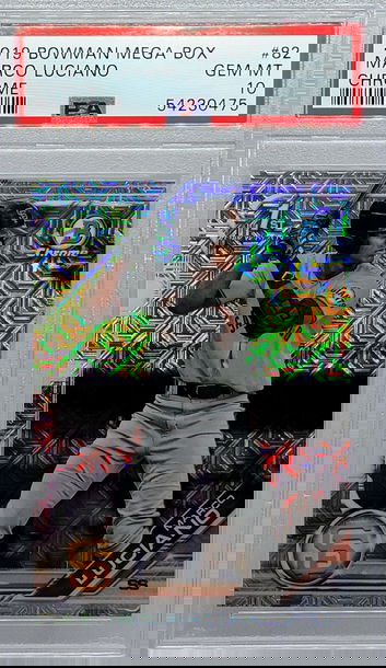 2019 BOWMAN MEGA BOX #82 MARCO LUCIANO CHROME PSA 10