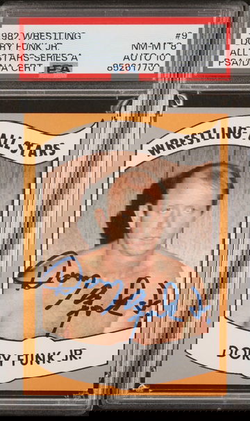 1982 Wrestling All Stars Dory Funk Jr PSA 8 Auto 10 Autograph Signed Rookie Card