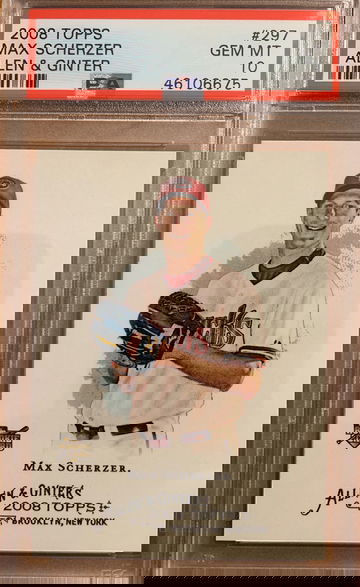 2008 scherzer rookie PSA 10