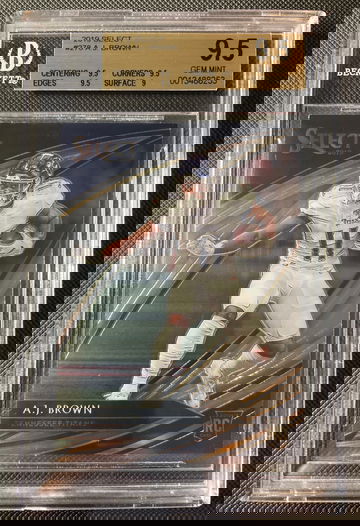 A.J. BROWN 2019 PANINI SELECT FIELD LEVEL ROOKIE #278 BGS 9.5 GEM MT