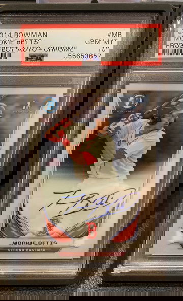 2014 Bowman Chrome Mookie Betts Prospect Auto 1st Bowman PSA 10