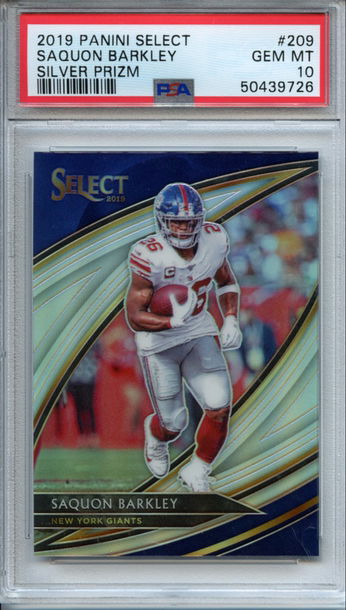 2019 Select Saquon Barkley Field Silver PSA 10