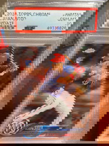 2018 Topps Chrome Juan Soto PSA 10