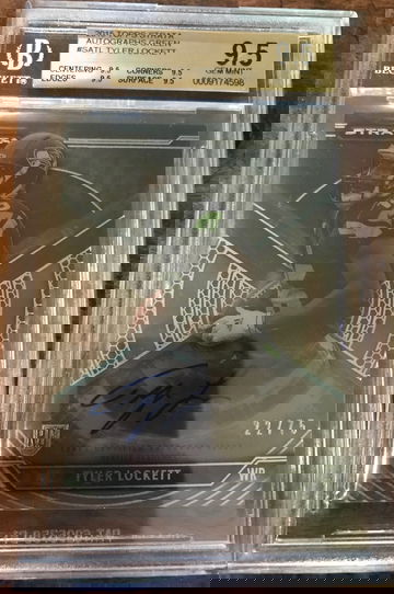 2015 TOPPS STRATA GREEN TYLER LOCKETT ROOKIE RC AUTO /75 BGS 9.5/10 TRUE GEM