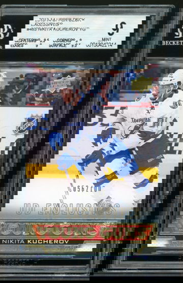 2013-14 Upper Deck Young Guns Exclusives #483 Nikita Kucherov BGS 9 Mint