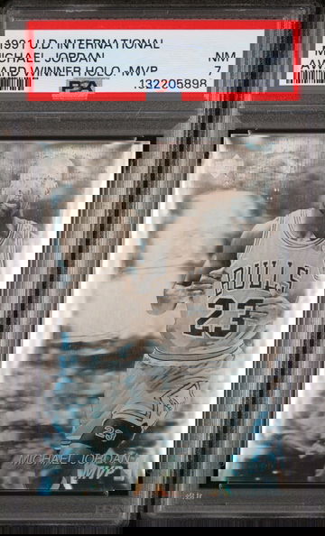 1991 Upper Deck International Award Winner Holograms Michael Jordan #2 PSA 7