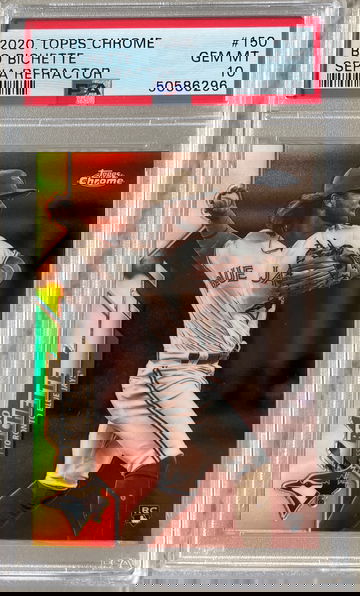 2020 Topps Chrome Bo Bichette Sepia Refractor RC PSA 10 #150