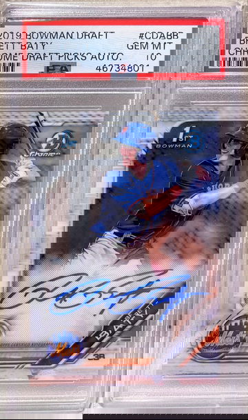 2019 Bowman Chrome Draft Brett Baty Auto PSA 10 