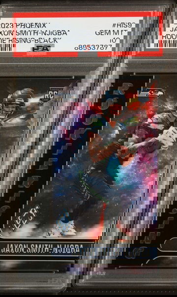 2023 Panini Phoenix Jaxon Smith-Njigba Rookie Rising Black PSA 10