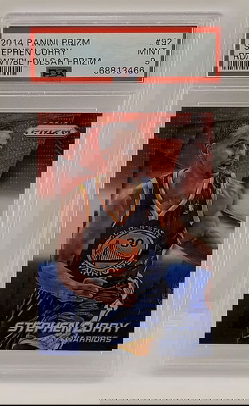 2014 Panini Prizm Red White Blue Pulsar Stephen Curry PSA 9