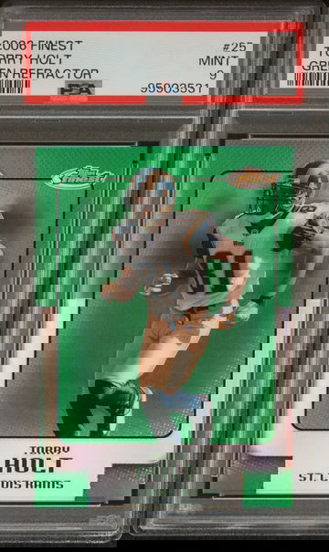 2006 Topps Finest #25 Torry Holt Green Refractor /199 PSA 9 Pop 3