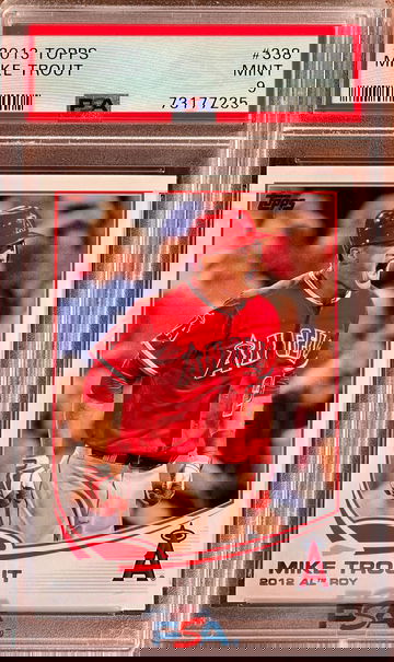 2013 Topps ROY 338 Mike Trout PSA 9