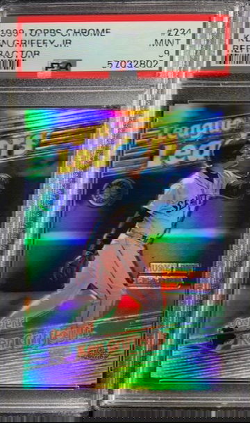 1999 Topps Chrome Refractor #224 Ken Griffey Jr. Seattle Mariners HOF PSA 9 MINT