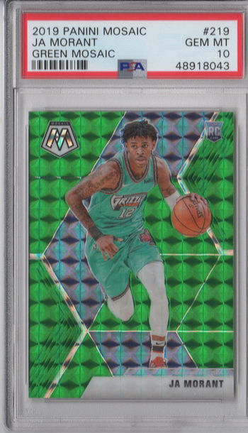 2019 Mosaic Ja Morant Green PSA 10
