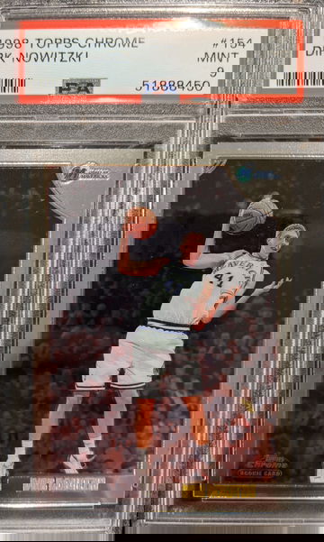 1998 Topps Chrome Dirk Nowitzki #54, PSA 9, Rookie Card RC