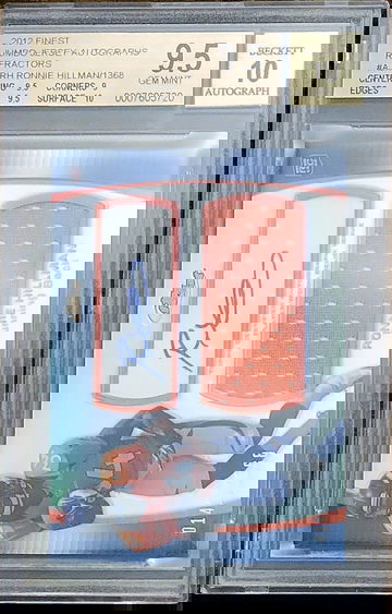 2012 RONNIE HILLMAN RPA Topps Finest Jersey Rookie AUTO 10 Refractor  /1368 BGS 9.5