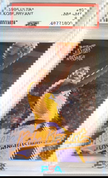 Kobe Bryant 1996-97 Fleer Ultra Rookie Card PSA 8 NM-MT #52