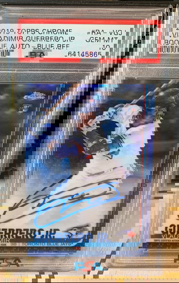 2019 Topps Chrome Vladimir Guerrero Jr Rookie Autograph Blue Refractor PSA 10