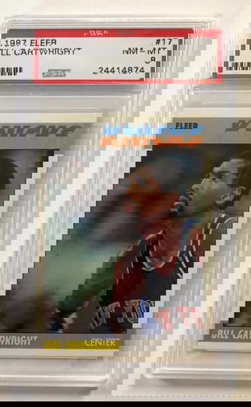 1987 Fleer Bill Cartwright PSA 8