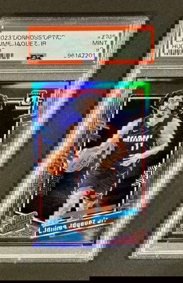 2023-24 Donruss Optic JAIME JAQUEZ JR RC HOLO SILVER PRIZM PSA 9 MINT Miami Heat