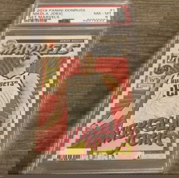 2019 Nikola Jokic Panini Donruss Net Marvels PSA 8