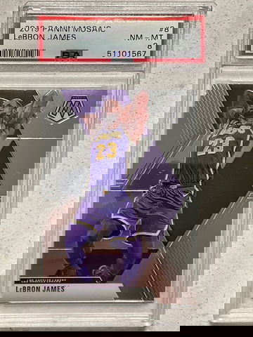 2019 Panini Mosaic Lebron James PSA 8 