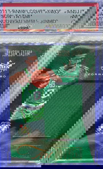 2017-18 Panini Court Kings Jayson Tatum RC Art Nouveau Jumbo Patch PSA 7 NM 1/99