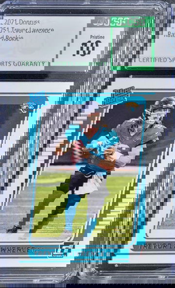 2021 Donruss Trevor Lawrence Rated Rookie RC #251 CSG 10 Pristine Green Label