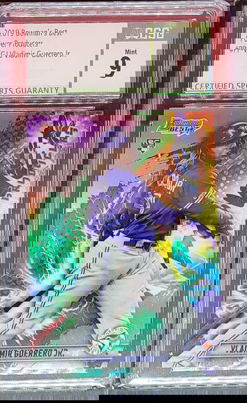 2019 Bowman's Best Power Producers PPVGJ Vladimir Guerrero Jr. RC CSG Mint 9