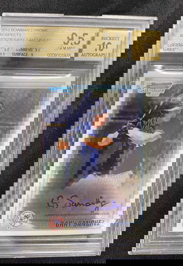 Gary Sanchez 2010 Bowman Chrome Base Auto BGS 9.5/10 RARE