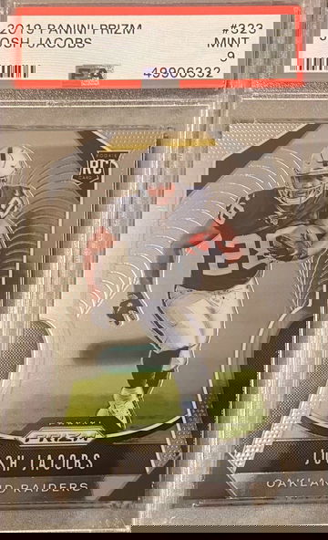 2019 Panini Prizm Josh Jacobs #323 PSA 9 RC