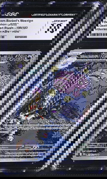 2025 Pokémon Scarlet & Violet Destined Rivals Weezing #199/182 CGC 10