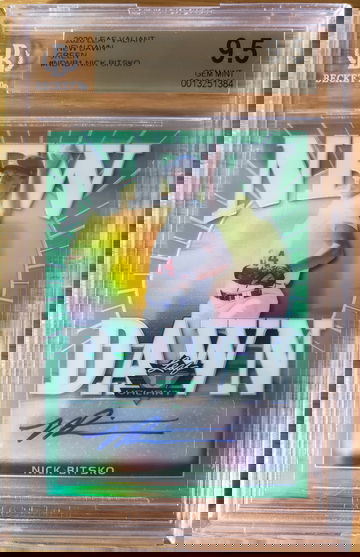 2020 Leaf Valiant Baseball - Nick Bitsko Prospect Auto Green New Dawn 7/99 BGS 9.5!