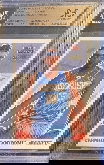 2003 Fleer Tradition Carmelo Anthony “ Draft Day “ Rc #’d /375 BGS 9.5 