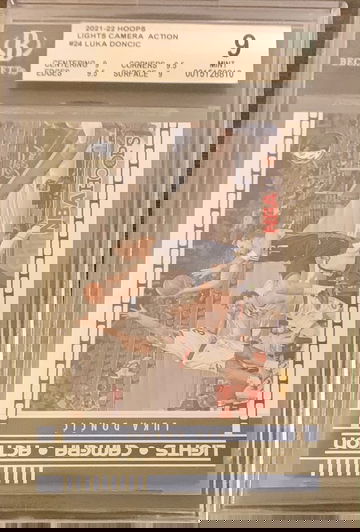 2021-22 Panini NBA Hoops Lights Camera Action Luka Doncic #24 Graded BGS 9 MINT 🏀