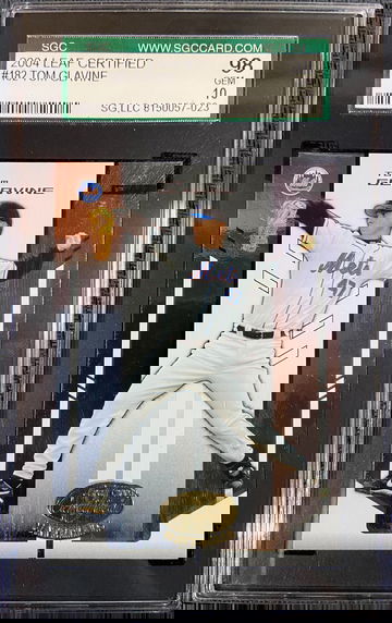 2004 Leaf Certified Tom Glavine HOF SGC 10 GEM MINT - Gold Label!!