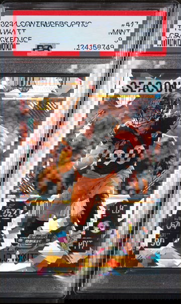 2024 Panini Contenders Optic Cracked Ice TJ Watt #47 /22 PSA 9