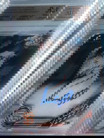 Alexander Canario bowman chrome rookie auto bgs 9.5 w 10 auto