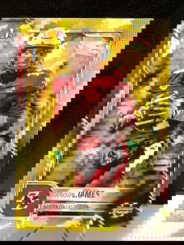 2025 1st Bowman Chrome U  Grayson James  Yellow Sapphire /75  Boston College 