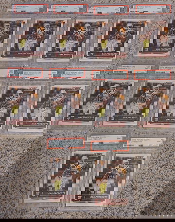 Dak Prescott 2016 Panini Score RC #337 PSA 9 Lot of 10