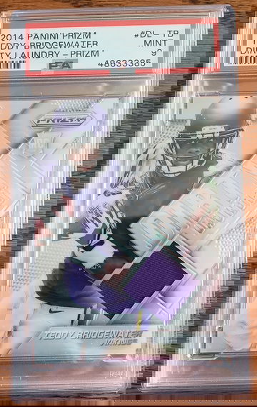 2014 Panini Prizm Teddy Bridgewater Rookie Dirty Laundry PSA 9 - pop 1