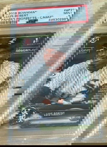 2018 Bowman Luis Robert Prospect Camo PSA 9 RC #BP21 Chicago White Sox