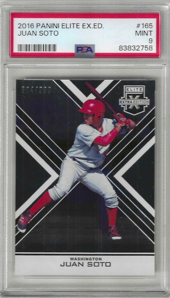 2016 Panini Elite Extra Edition Juan Soto #165 /999 *PSA 9*