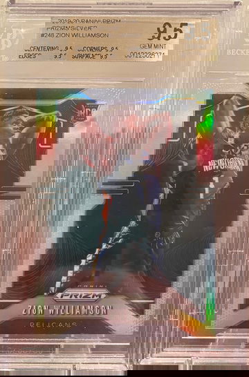 Zion Williamson prizm True gem rookie silver prizm 