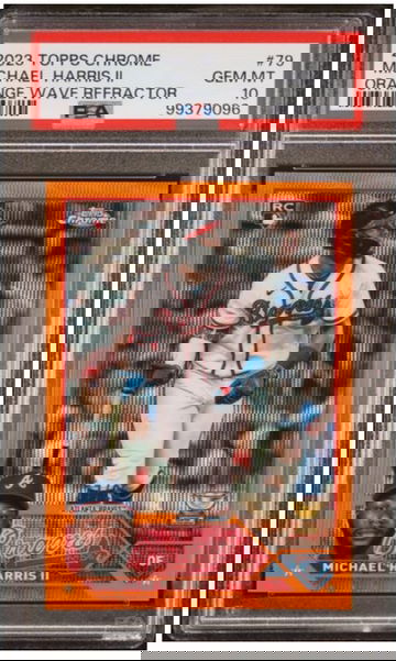 2023 Topps Chrome Michael Harris II Orange Wave Refractor Rookie /25 PSA 10