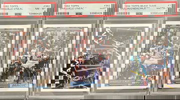 1992 Topps Shaquille Oneal RC Lot. Draft Pick And Beam Team. PSA 8 And 9