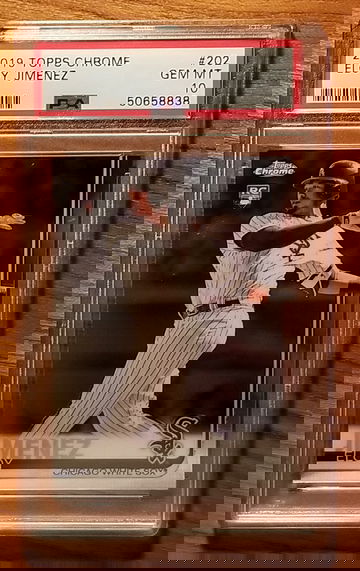 2019 topps chrome eloy Jimenez #202 psa 10 gem mint