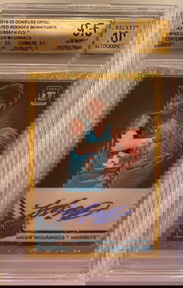 2019-20 Donruss Optic Jalen McDaniels Rated Rookie Signatures Fast Break Gold